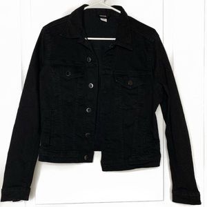 Black denim jacket